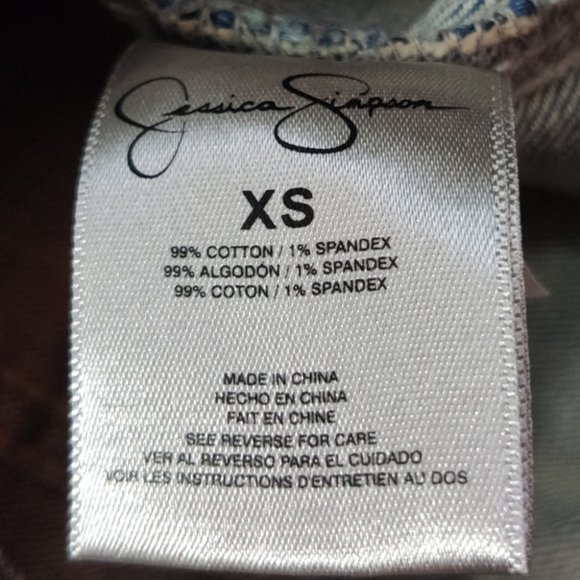 Jessica Simpson Medium Wash Denim Jean Jacket XS - Picture 7 of 8